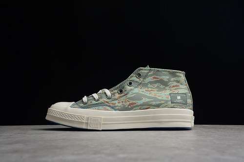 【240】[172397C]-[UNDEFEATED X HALF CHUCK TAYLOR 70S MID TIGER CAMO PRINT SEA SPRAY/FOSSIL/EGRET]