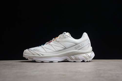 【300】[SALOMON XT-6 RUNNING SHOES WHITE/LIGHT GREY/RED]-[MAN:40-47]