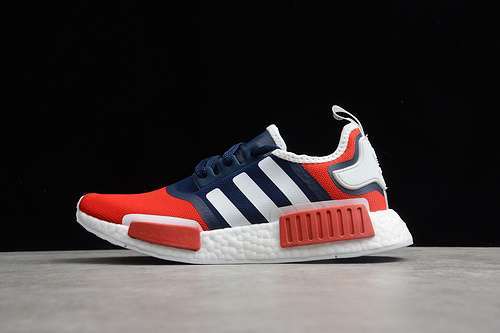【300】[FV1734]-[NMD_R1 SHOES COLLEGIATE NAVY/ SCARLET/CLOUD WHITE]-[WOMAN:36-39]-[MAN:40-45]