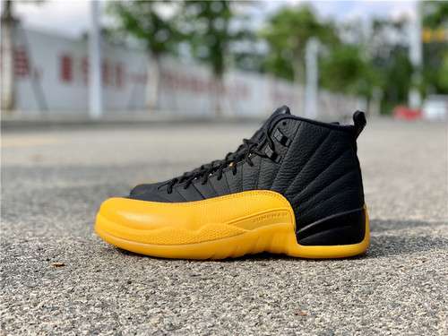 【530】[130690-070]-[AIR JORDAN 12 BLACK/BLACK-UNIVERSITY GOLD]-[MAN:40-47.5]