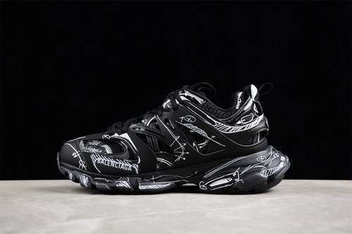 【560】[W3SR22315]-[BA*LEN*CIAGA TRACK SNEAKER WHITE/GREY/BLACK]-[WOMAN:35-39]-[MAN:40-46]