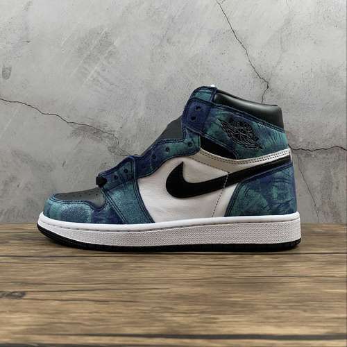 【380】[CD0461-100]-[AIR JORDAN 1 RETRO HIGH OG TIE DYE WHITE/BLACK-AURORA GREEN]-[MAN:40-47]