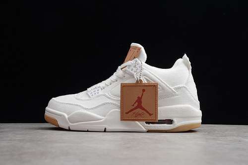 [84-82-93]-[AO2571-100]-[LEVI&#x27;S X AIR JORDAN 4 WHITE DENIM/WIHTE/WHITE]-[MAN:40-46]