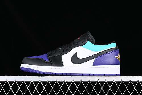 【280】[553558-154]-[AIR JORDAN 1 LOW BLACK/WHITE/BLUE/PURPLE]-[WOMAN:36-39]-[MAN:40-46]