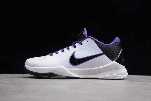 【320】[386429-101]-[ZOOM KOBE 5 INLINE WHITE/BLACK-VRSTY PURPLE]-[MAN:40-46]