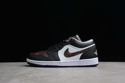 【300】[553558-039]-[L*V X AIR JORDAN 1 LOW WHITE/BLACK/BROWN]-[WOMAN:36-39]-[MAN:40-47.5]