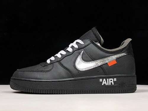 【550】[AV5210-001]-[PK OFF WHITE X AIR FORCE 1 LOW 07 VIRGIL BLACK/METALLIC SILVER]