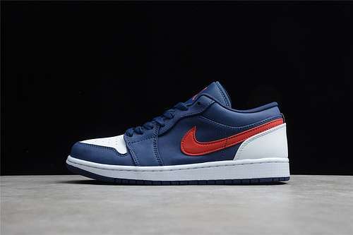 【300】[CZ8454-400]-[CJ AIR JORDAN 1 LOW USA NAVY BLUE/WHITE/GYM RED]-[MAN:40-45]