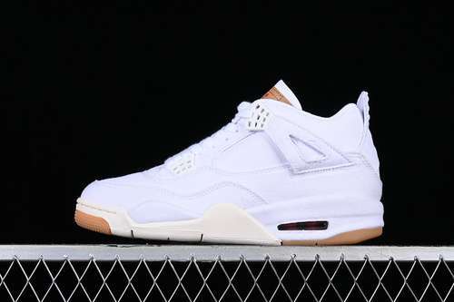 【430】[AO2571-100]-[LEVI S X AIR JORDAN 4 RETRO WHITE/WHITE-WHITE]-[MAN:40-47.5]