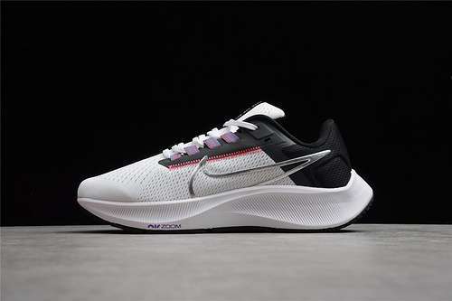 【280】[CW7358-101]-[AIR ZOOM PEGASUS 38 WHITE/BLACK/FLASH CRIMSON/METALLIC SILVER]-[UNISEX:36-45]