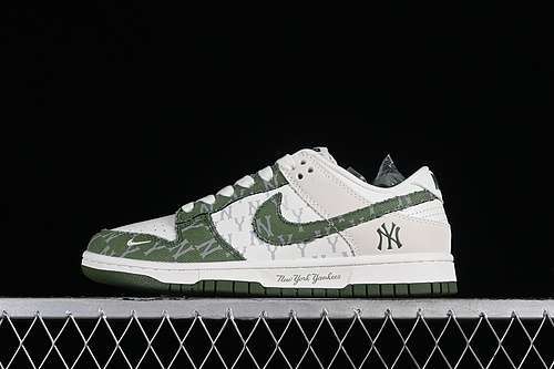 【360】[DQ1098-346]-[SB DUNK LOW MLB WHITE/GREY/GREEN]-[WOMAN:36-39]-[MAN:40-45]