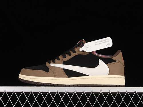【320】[CQ4277-001]-[TRAVIS SCOTT X AIR JORDAN 1 LOW BLACK/DARK MOCHA-UNIVERSITY RED-SAIL]-[36-46]