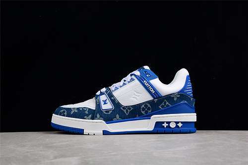 【800】[L*V TRAINER SNEAKERS DARK BLUE/WHITE/DARK BLUE]-[MAN:38-45]