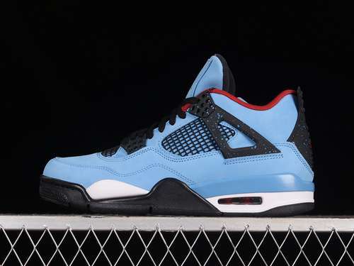 【630】[308497-406]-[TRAVIS SCOTT X AIR JORDAN 4 RETRO CACTUS JACK UNIVERSITY BLUE/VARSITY RED-BLACK]