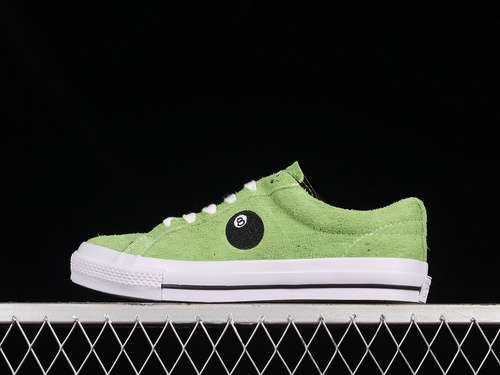 【250】[A03712C]-[STUSSY ONE STAR PRO LOW 8 BALL GREEN FLASH/WHITE/BLACK]-[WOMAN:35-39.5]-[MAN:40-44]