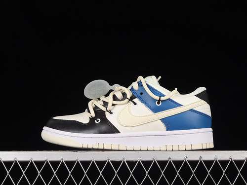 【330】[DJ6188-100]-[DUNK LOW WHITE/BLACK/BLUE]-[WOMAN:36-39]-[MAN:40-46]