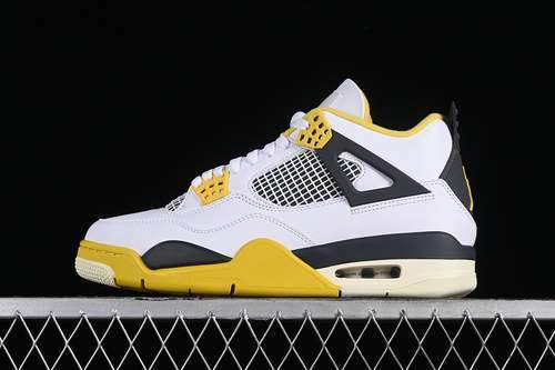 【560】[AQ9129-101]-[AIR JORDAN 4 RETRO VIVID SULFUR WHITE/COCONUT MILK/VIVID SULFUR/ANTHRACITE]