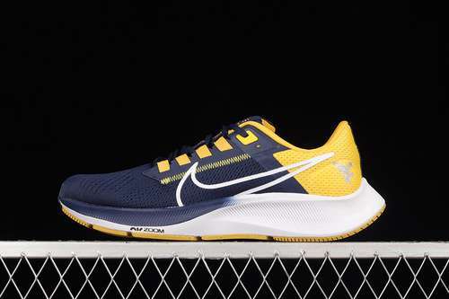 【280】[DJ0864-400]-[AIR ZOOM PEGASUS 38 WEST VIRGINIA COLLEGE NAVY/UNIVERSITY GOLD/WHITE]-[MAN:39-45]
