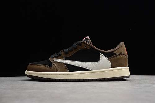 [126-123-134]-[CQ4277-001]-[ST AIR JORDAN 1 RETRO LOW OG SP X TRAVIS SCOTT BLACK/DARK MOCHA]
