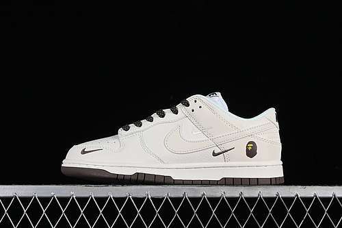 【280】[XD6188-019]-[DUNK LOW SB BAPE WHITE/BROWN]-[WOMAN:36-39]-[MAN:40-46]