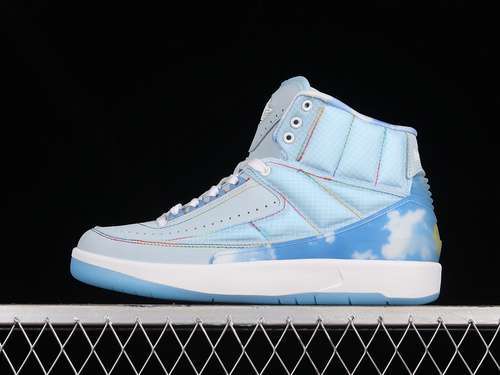 【460】[DQ7691-419]-[J. BALVIN X AIR JORDAN 2 RETRO CELESTINE BLUE/WHITE/MULTI-COLOR]-[UNISEX:36-45]