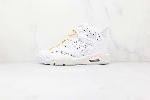 【380】[DH9696-100]-[AIR JORDAN 6 RETRO GOLD HOOPS WHITE/SAIL/METALLIC GOLD/BARELY ROSE]