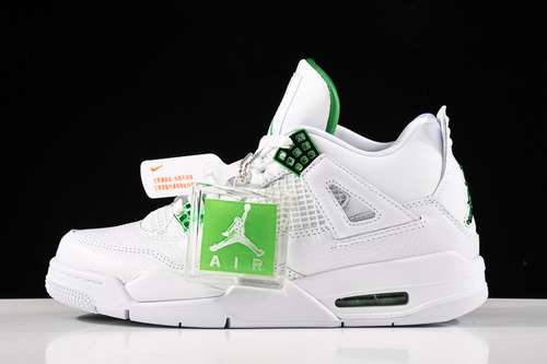 【460】[CT8527-113]-AIR JORDAN 4 RETRO WHITE/METALLIC SILVER-PINE GREEN]-[MAN:40-46]