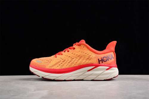 【250】[1119393 FBOR]-[HOKA ONE ONE CLIFTON 8 ORANGE/WHITE]-[WOMAN:36-39]-[MAN:40-45]