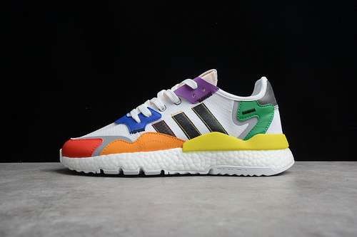 【280】[FY9023]-[NITE JOGGER PRIDE SHOES CLOUD WHITE/CORE BLACK/SILVER METALLIC]-[UNSIEX:36-45]