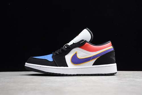 [70-67-78]-[CJ9216-051]-[AIR JORDAN 1 LOW LAKERS TOP 3 BLACK/FIELD PURPLE-WHITE]-[UNISEX:36-47]