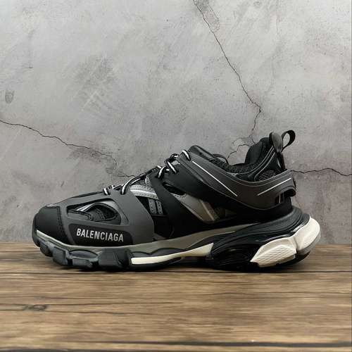 【580】[BA*LEN*CIAGA TRACK 2.0 SNEAKER BLACK/GREY/WHITE]-[WOMAN:35-39]-[MAN:40-46]