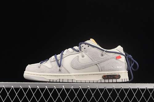 【450】[DJ0950-112]-[OW X SB DUNK LOW LOT 18 OF 50 SAIL/NEUTRAL GREY/PURPLE]-[UNSIEX:36-47.5]