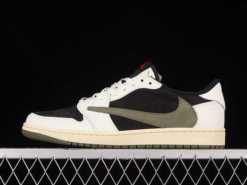 【500】[DZ4137-106]-[LW TRAVIS SCOTT X AIR JORDAN 1 LOW OG SAIL/UNIVERSITY RED/BLACK/MEDIUM OLIVE]