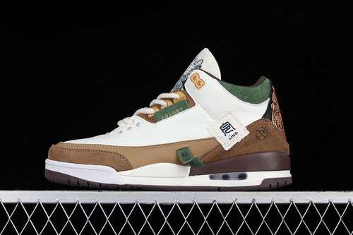 【380】[398614-500]-[AIR JORDAN 3 RETRO YEAR OF THE TIGER LIMITED WHITE/DARK BROWN/GREEN]-[36-46]