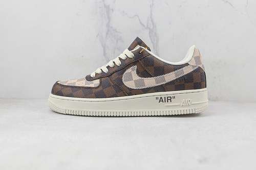 【340】[L*V X AIR FORCE 1 LOW 07 DARK BROWN/WHITE/GREY]-[WOMAN:36-39]-[MAN:40-45]