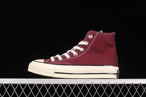 【220】[171567C]-[CHUCK TAYLOR ALL-STAR 70S HIGH RECYCLED CANVAS DEEP BORDEAUX/EGRET]-[UNISEX:35-44]