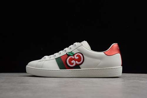 【520】[GU*CCI ACE EMBROIDERED LOW-TOP SNEAKER WHITE/GREEN/RED]-[WOMAN:35-39]-[MAN:40-44]