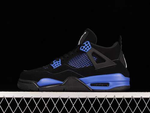 【300】[CT8527-018]-[AIR JORDAN 4 RETRO HEILAN BLACK/SAPPHIRE BLUE/BLACK]-[WOMAN:36-39]-[MAN:40-46]