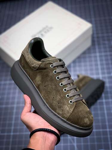 【380】[ALE*XANDER MCQUEEN SOLE SNEAKERS DARK GREEN/BLACK]-[WOMAN:35-39]-[MAN:40-44]