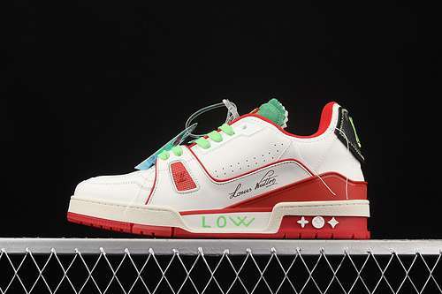 【600】[L*V 2021S TRAINER WHITE/RED/GREEN]-[MAN:38-45]