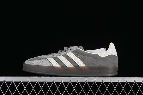 【280】[IF1807]-[ORIGINALS GAZELLE INDOOR WHITE/GREY/BLACK]-[WOMAN:35.5-39]-[MAN:40-45]