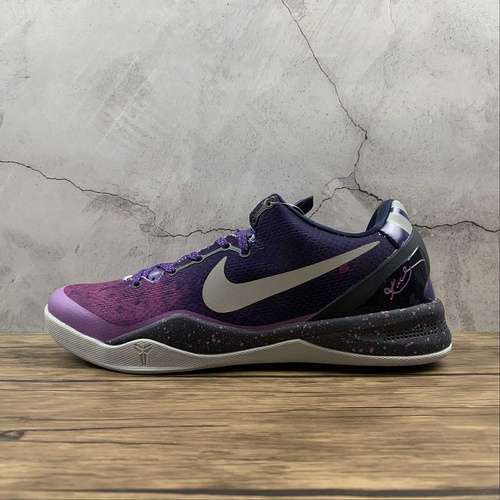 【340】[555035-500]-[KOBE 8 SYSTEM PLAYOFF COURT PURPLE/PURE PLATINUM-BLACKENED BLUE]-[MAN:40-46]