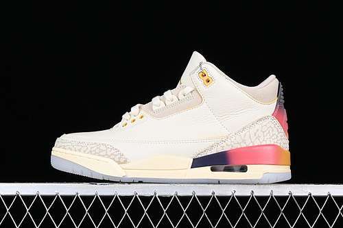 【530】[FN0344-901]-[J.BALVIN AIR JORDAN 3 RETRO ORANGE/GREY/GOLD/BROWN]-[MAN:40-47.5]