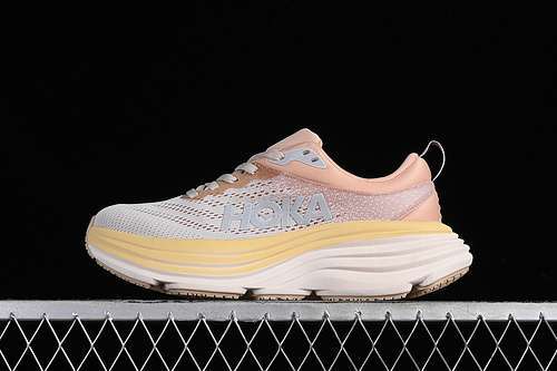 【260】[1123202 SSEG]-[HOKA ONE ONE BONDI 8 GREY/BROWN/BEIGE]-[WOMAN:36-39]-[MAN:40-45]