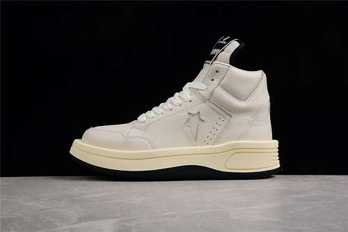 【450】[172342C]-[RICK OWENS X TURBOWPN MID BLACK/BLACK/CLOUD CREAM]-[WOMAN:35-39]-[MAN:40-44]