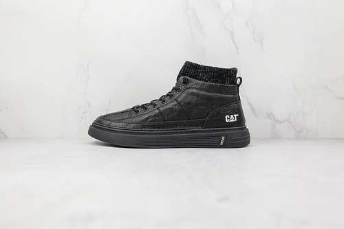 【380】[CAT MID CASUAL SHOES BLACK/BLACK/BLACK]-[MAN:39-44]