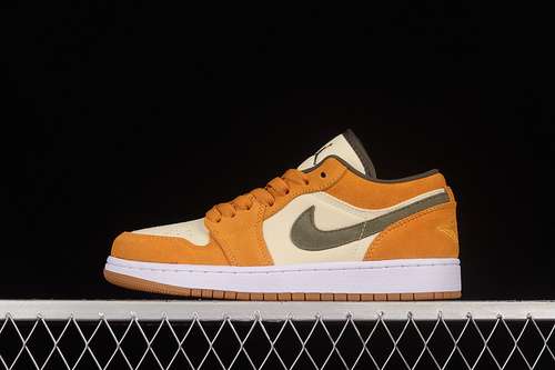 【300】[DH6931-102]-[AIR JORDAN 1 LOW SE CERAMIC WHITE/MEDIUM OLIVE/LIGHT CURRY]-[UNSIEX:36-46]