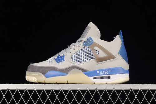 【380】[CV9388-101]-[OW X AIR JORDAN 4 RETRO GREY/ROYAL BLUE/WHITE]-[WOMAN:36-39]-[MAN:40-46]