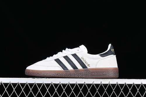 【240】[BD7631]-[ADIDAS HANDBALL SPEZIAL WHITE/BLACK/BROWN]-[WOMAN:35-39]-[MAN:40-45]
