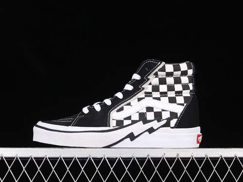 【300】[VN0A5JIVA04]-[SK8-HIGH BOLT CHECKERBOARD BLACK/WHITE/BLACK]-[WOMAN:35-39]-[MAN:40-44]